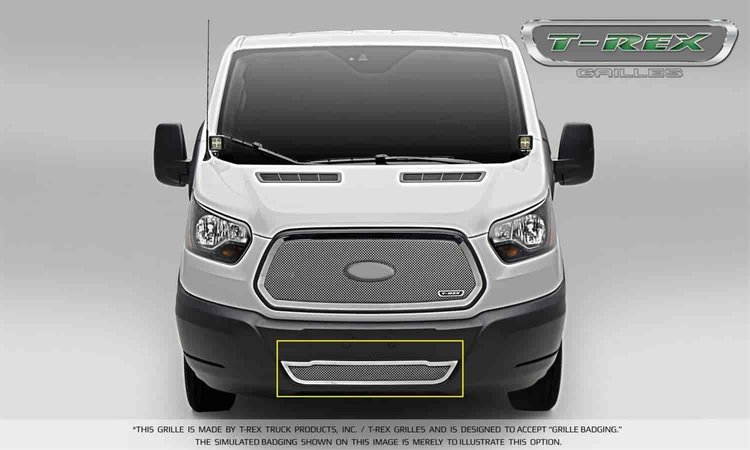Ford Transit Polished Upper Class Stainless Mesh Bumper