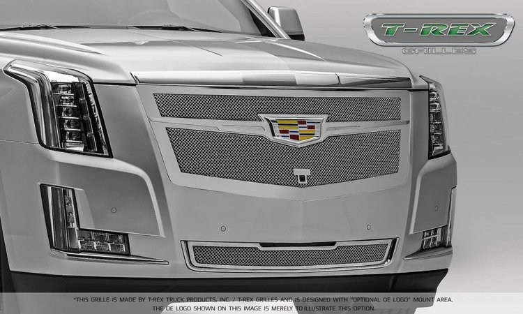 2015i - 2016 Escalade - Upper Class - Bumper Grille Overlay - w/o Adaptive CC - Chrome Plated SS