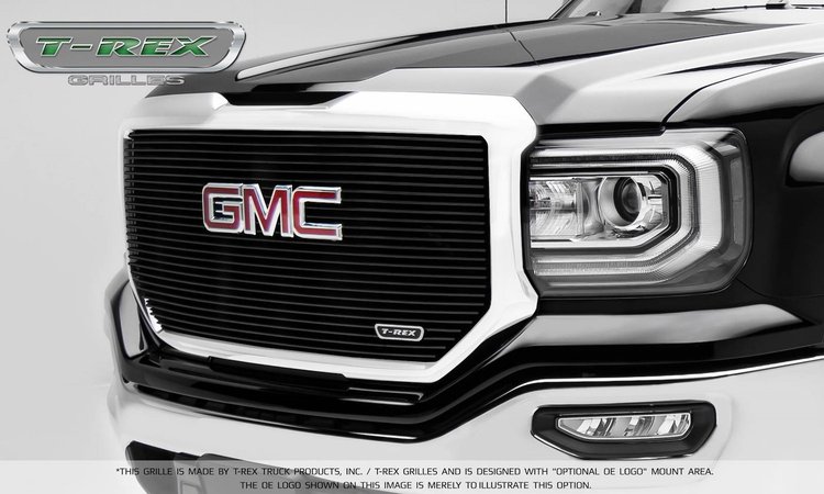 GMC Sierra 1500 Laser Billet Grille With Logo Insert Black.