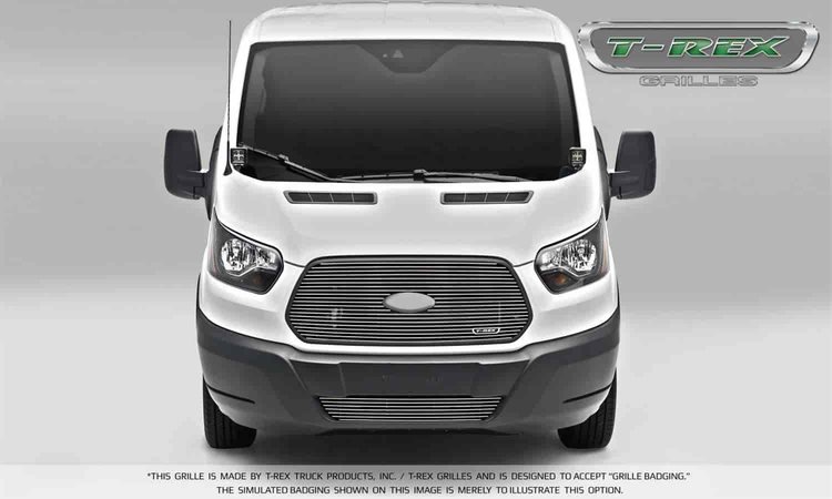 Ford Transit Laser Billet Grille with logo