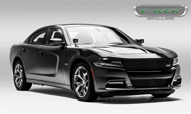 Dodge Charger Laser Billet Bumper Black Powdercoated