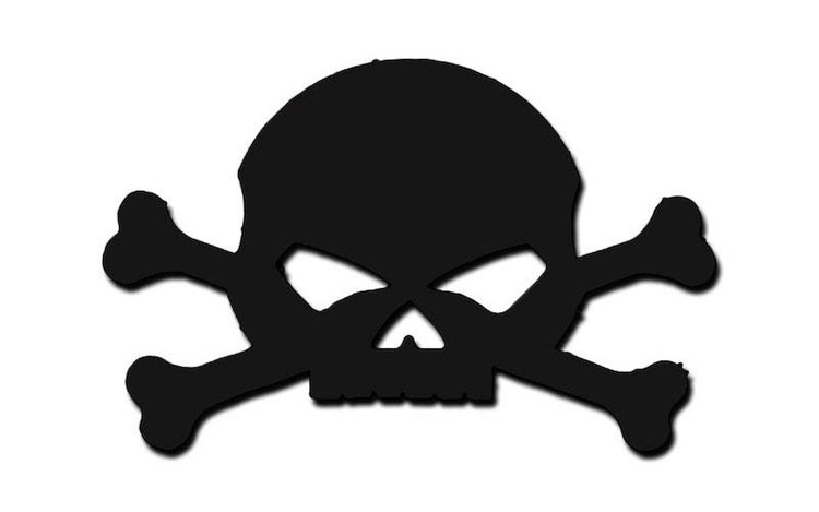 X-Metal Series Man-O-War Skull Grille Badge