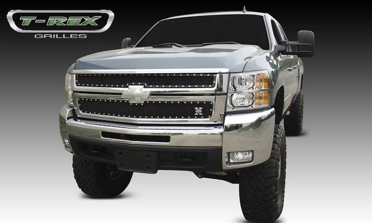 X-Metal Studded Mesh Grille 2007-2010 Chevy Silverado HD
