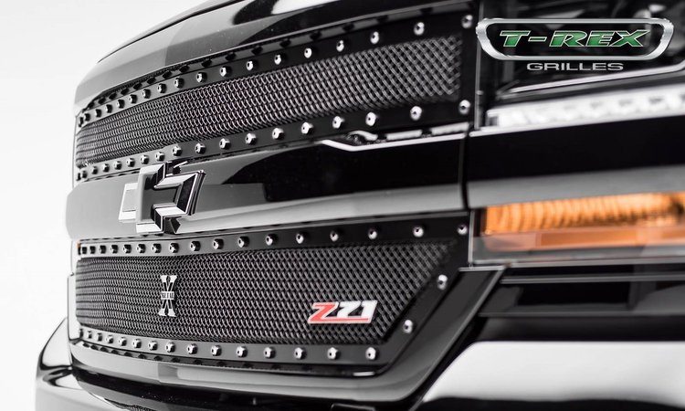 Chevrolet Silverado Z71 X-Metal - Main Grille - Black Powdercoated Mild Steel 2 Pc
