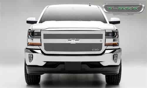 Chevrolet Silverado 1500 X-Metal Series Main Grille 1-Bar Replacement W/ Small Mesh Polished Stainle