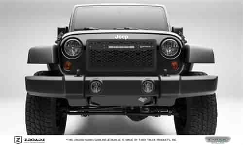 ZROADZ Series LED Lighted Grille w/ One 10 Inch Slim single row LED Bar Center Bar Mounted ZROADZ La