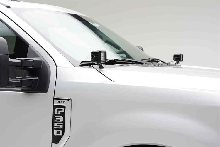 ZROADZ Hood Hinges LED Light Pod Mounts for 2017-Up Ford F-250/F-350 Super Duty