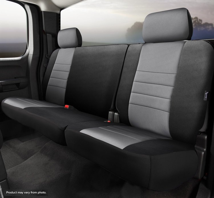 NP92-60 GRAY NP90-Series Neoprene Custom-Fit Rear Seat Cover, Black/Gray Center Panel Fits Select Ram
