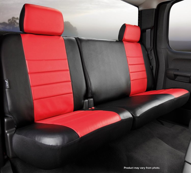 SL62-37 RED SL60-Series Leatherlite Simulated Leather Custom-Fit Rear Seat Cover, Red Fits Select Ford