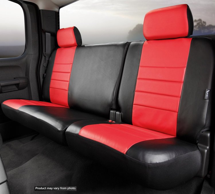 SL62-60 RED SL60-Series Leatherlite Simulated Leather Custom-Fit Rear Seat Cover, Red Fits Select Ram