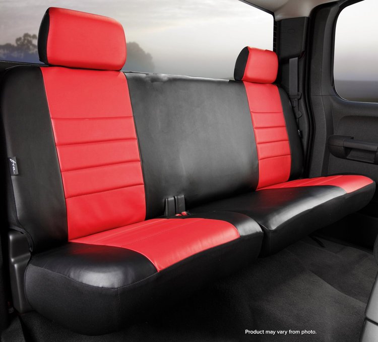 SL62-68 RED SL60-Series Leatherlite Simulated Leather Custom-Fit Rear Seat Cover, Red Fits Select Chevy/GMC