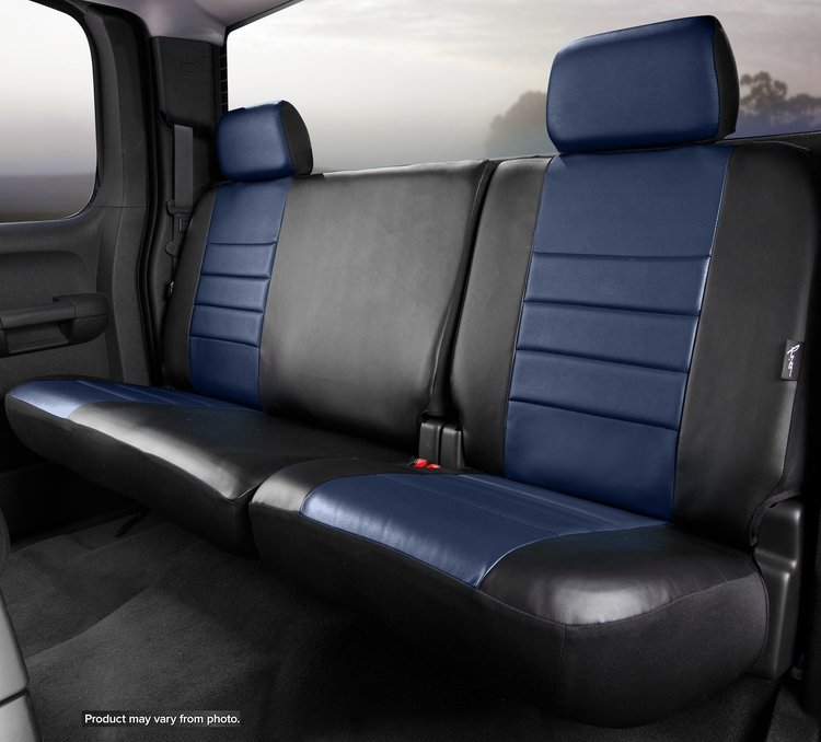 SL62-75 BLUE SL60-Series Leatherlite Simulated Leather Custom-Fit Rear Seat Cover, Blue Fits Select Jeep