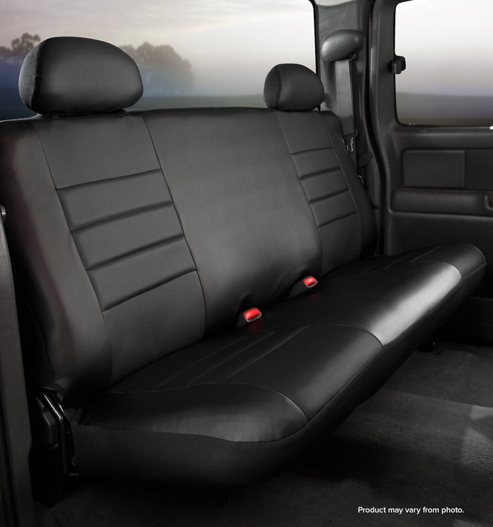 SL67-21 BLK/BLK SL60-Series Leatherlite Simulated Leather Custom-Fit Front Seat Cover, Black Fits Select Ford
