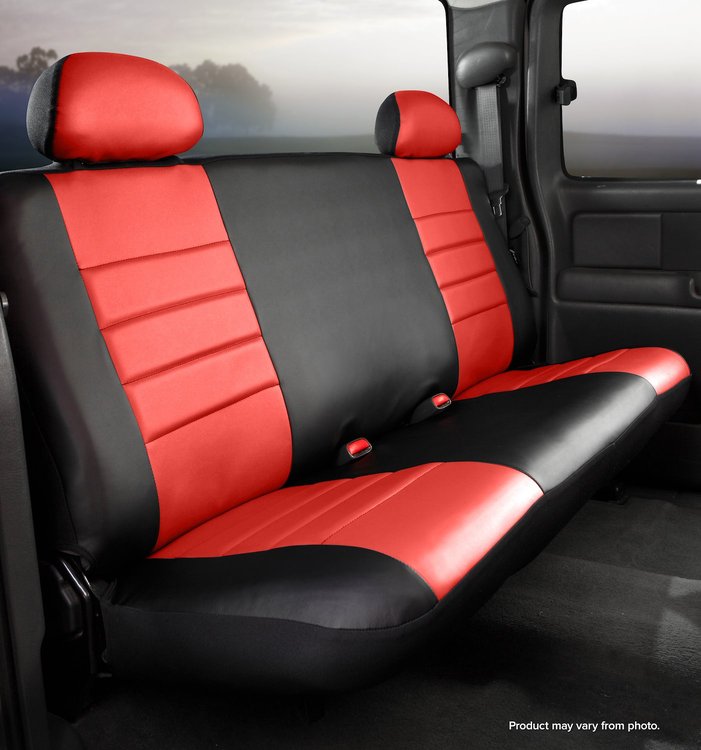 SL67-22 RED SL60-Series Leatherlite Simulated Leather Custom-Fit Front Seat Cover, Red Fits Select Ford