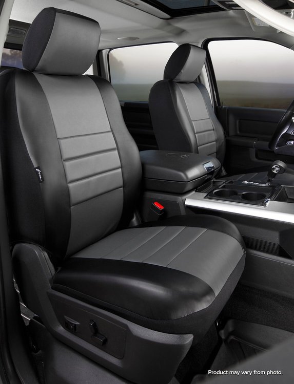SL67-27 GRAY SL60-Series Leatherlite Simulated Leather Custom-Fit Front Seat Cover, Gray, 2009-2014 Ford E-150/E-250