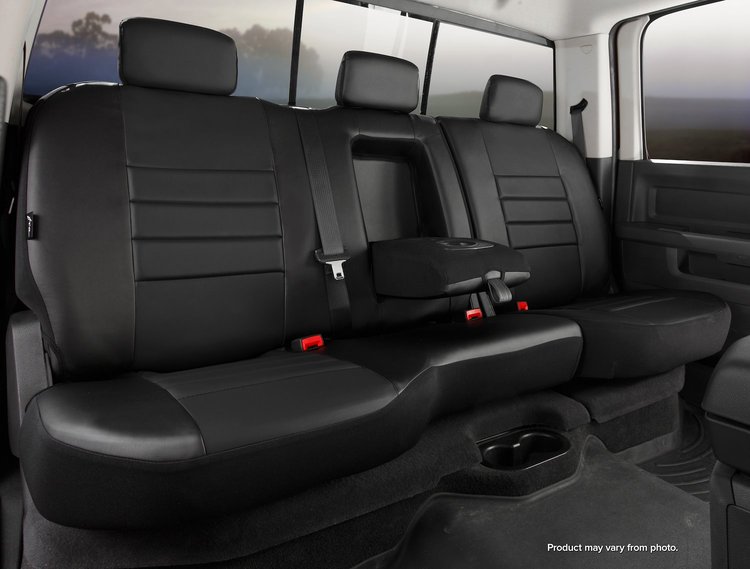 SL67-31 BLK/BLK SL60-Series Leatherlite Simulated Leather Custom-Fit Front Seat Cover, Black Fits Select Ford