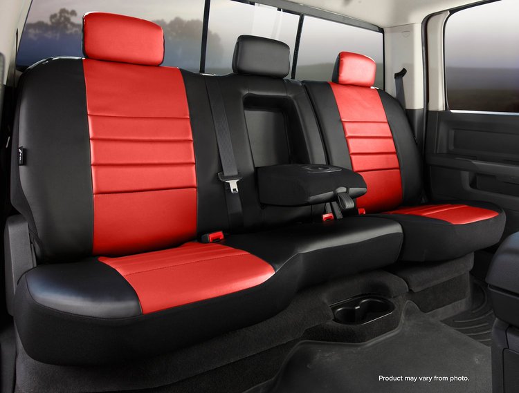 SL67-31 RED SL60-Series Leatherlite Simulated Leather Custom-Fit Front Seat Cover, Red Fits Select Ford