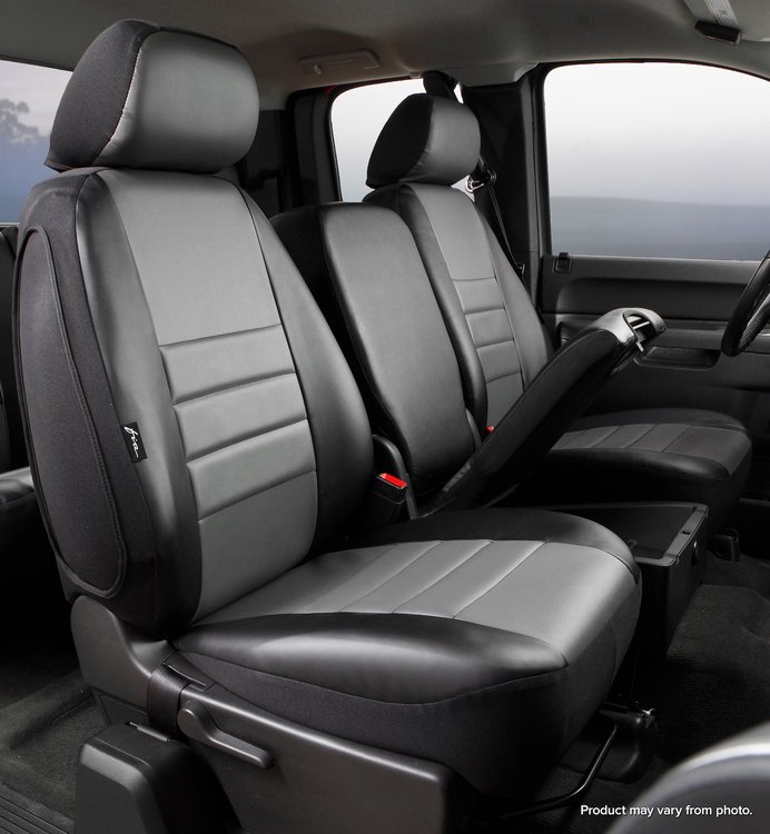 SL67-35 GRAY SL60-Series Leatherlite Simulated Leather Custom-Fit Front Seat Cover, Gray Fits Select Ford