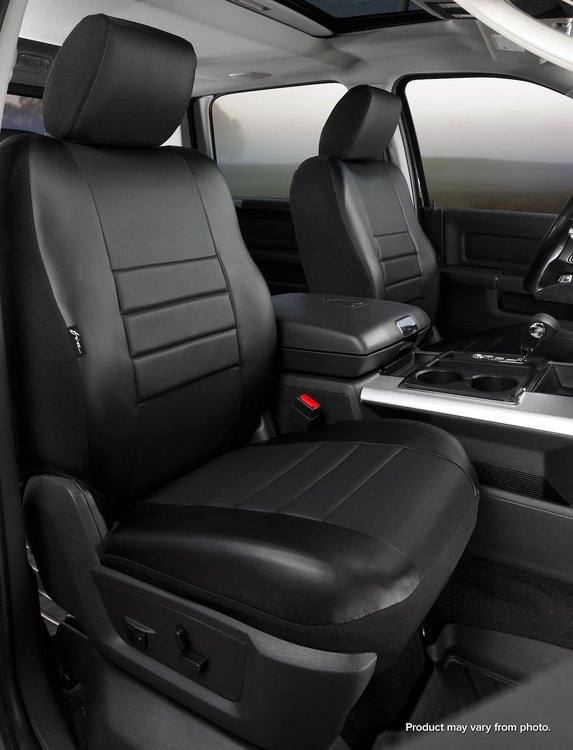 SL67-9 BLK/BLK SL60-Series Leatherlite Simulated Leather Custom-Fit Front Seat Cover, Black Fits Select Ford