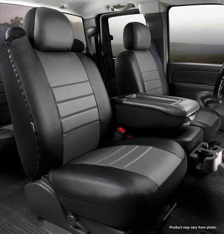 SL68-16 GRAY SL60-Series Leatherlite Simulated Leather Custom-Fit Front Seat Cover, Gray Fits Select Chevy/GMC