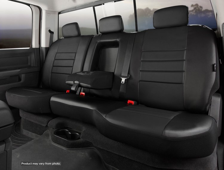SL68-18 BLK/BLK SL60-Series Leatherlite Simulated Leather Custom-Fit Front Seat Cover, Black Fits Select Chevy/GMC