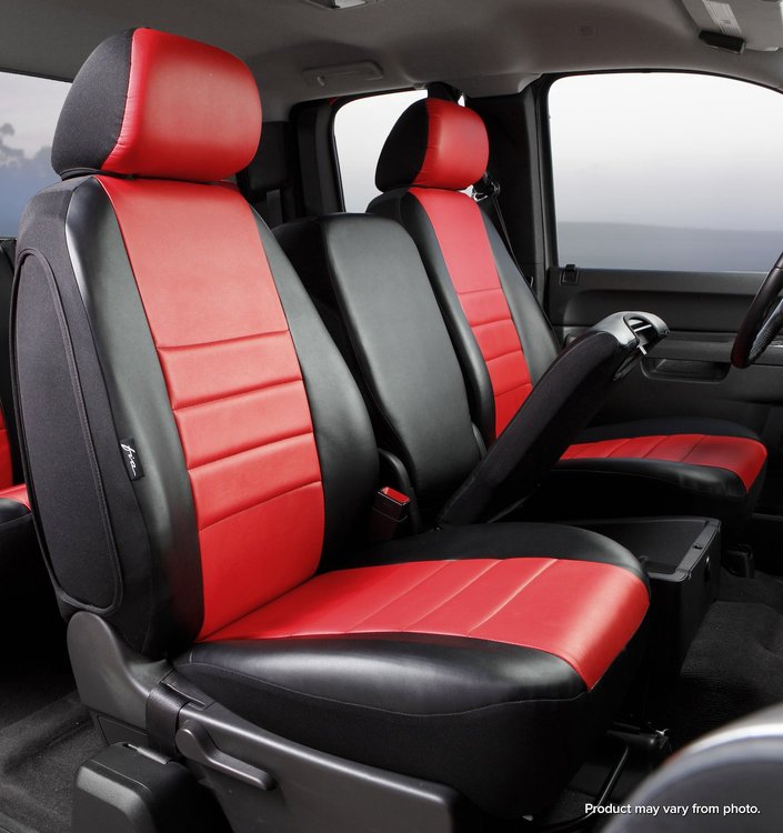 SL68-37 RED SL60-Series Leatherlite Simulated Leather Custom-Fit Front Seat Cover, Red Fits Select Chevy/GMC