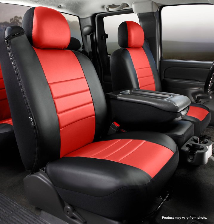 SL68-8 RED SL60-Series Leatherlite Simulated Leather Custom-Fit Front Seat Cover, Red Fits Select Chevy/GMC