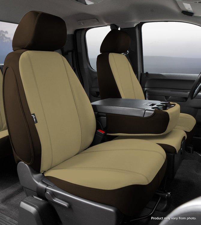 SP87-10 TAUPE SP80-Series Seat Protector Poly-Cotton Custom-Fit Front Seat Cover, Taupe Fits Select Ford