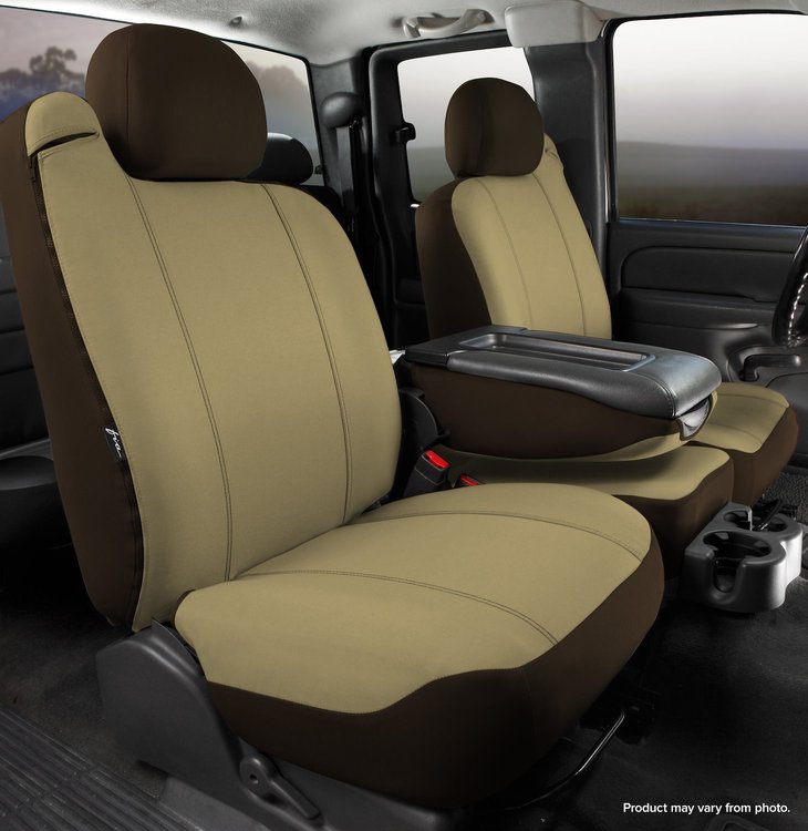 SP88-9 TAUPE SP80-Series Seat Protector Poly-Cotton Custom-Fit Front Seat Cover, Taupe Fits Select Chevy/GMC