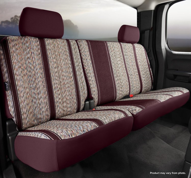 TR42-25 WINE TR40-Series Wrangler Saddleblanket Custom-Fit Rear Seat Cover, Wine Fits Select Chevy/GMC