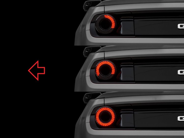 393827 Halo LED Tail Lights for 2015-2022 Ford Mustang, Gloss Black Housing [Smoked Lens]