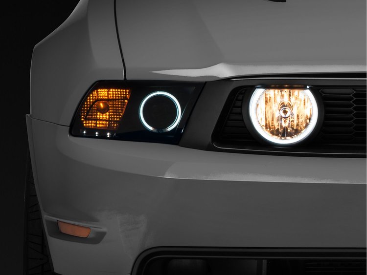 49133 LED Halo Fog Lights for 2005-2012 Ford Mustang GT [Chrome Housing]