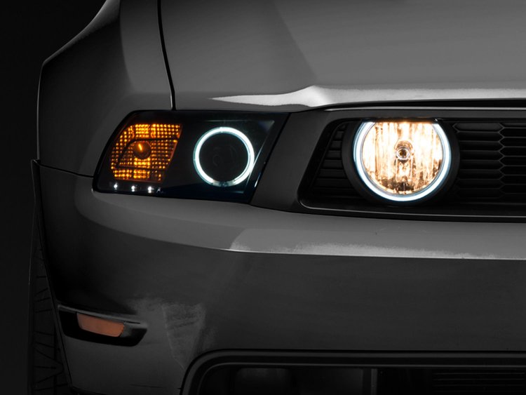 49134 LED Halo Fog Lights for 2005-2012 Ford Mustang GT [Smoked Lens]