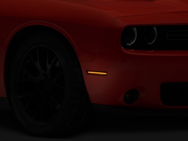 CH3216 Axial Series LED Side Marker Lights for 2015-2022 Dodge Challenger (Excl. Widebody) [Smoked Lens]