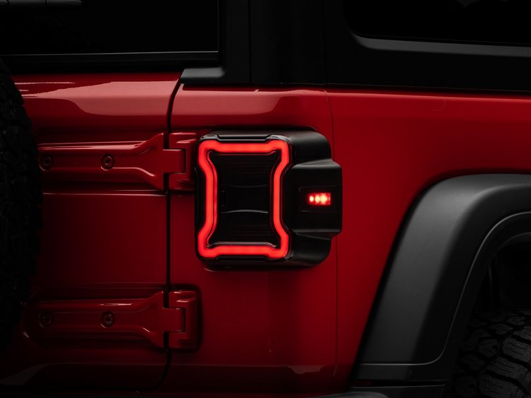 J133942-JL LED Tail Lights for 2018-2022 Jeep Wrangler JL, Black Housing [Smoked Lens]