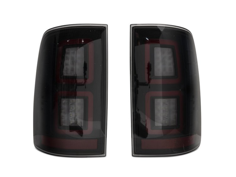 R110172 LED Tail Lights for 2009-2018 Dodge RAM 1500, Black Housing [Smoked Lens]