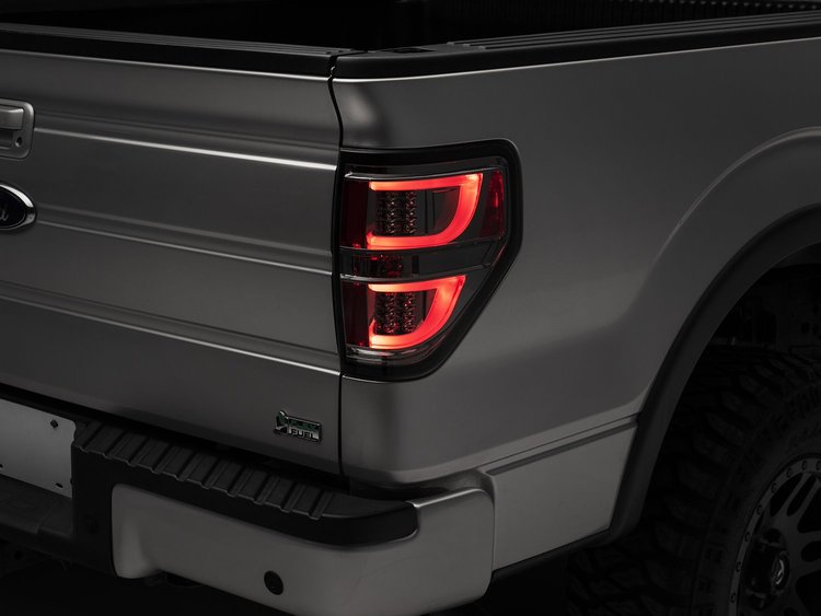 T542877 G2 LED Tail Lights for 2009-2014 Ford F-150 Styleside, Chrome Housing [Smoked Lens]
