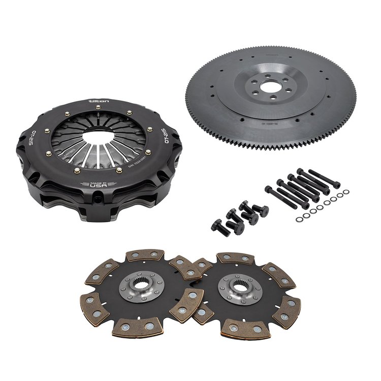 58-3203 OT-215 2-Disc Cerametallic Clutch Kit, Ford Small Block, 8.5 in., 26-Spl, Neutral Bal, G Spring (840 lb.-ft.)