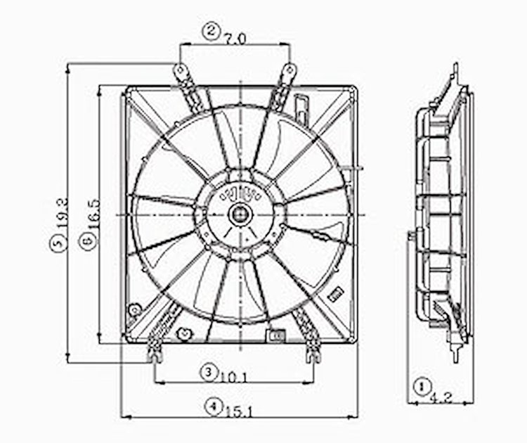 RAD COOLING FAN ASSY BLADE/MOTOR/SHROUD ACURA TL 04-06
