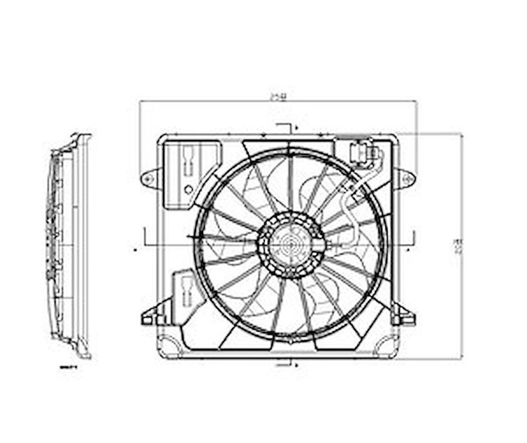 Radiator/Condenser Dual Cooling Fan Assembly 2007-10