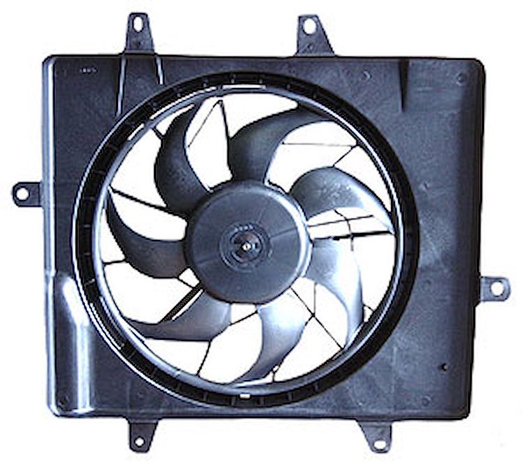 RAD/CON COOLING FAN ASSY BLADE/MOTOR/SHROUD PT CRUISER W/O TURBO 01-05
