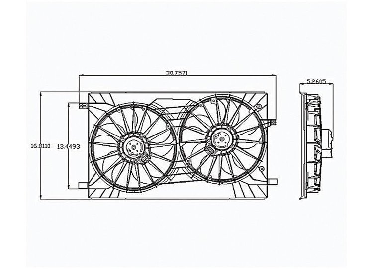 RADIATOR COOLING FAN DUAL