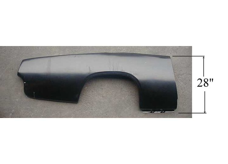 Quarter Panel Skin with Round Lamp Hole 1968 Cuda