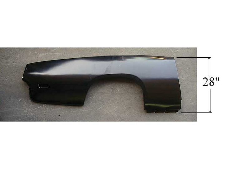 Quarter Panel Skin with Rectangular Lamp Hole 1969 Cuda