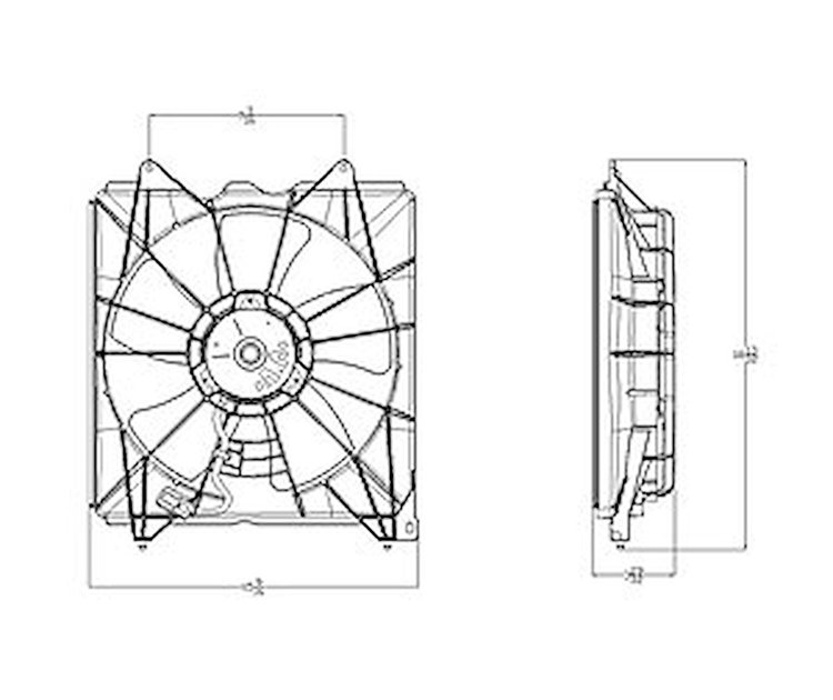 RAD COOLING FAN ASSY BLADE/MOTOR/SHROUD 4CYL ACCORD CPE/SDN 08-10