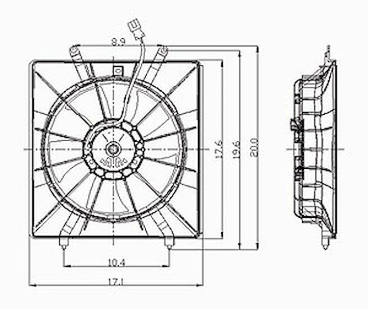 RAD COOLING FAN ASSY BLADE/MOTOR/SHROUD ODYSSEY 99-04