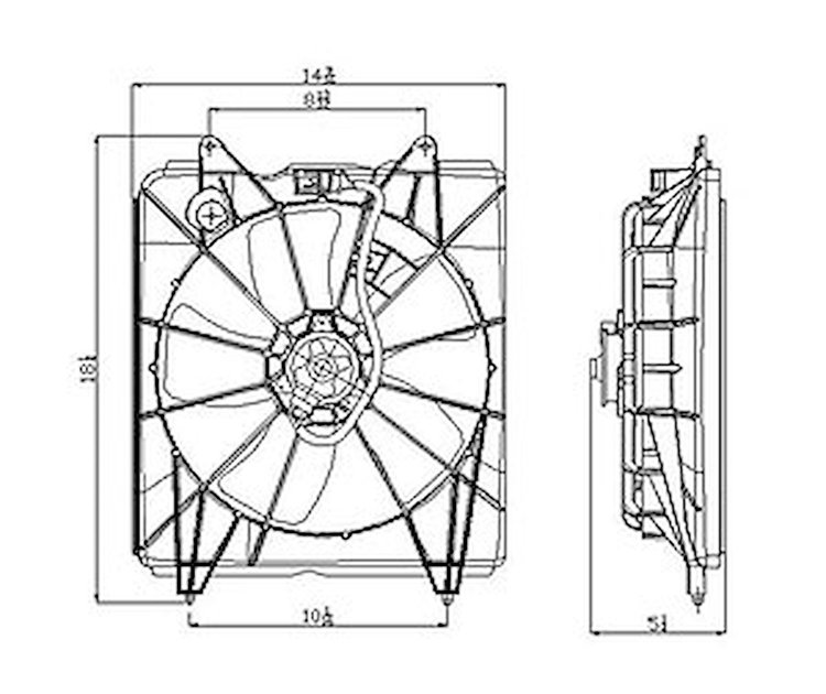 RAD COOLING FAN ASSY BLADE/MOTOR/SHROUD HONDA CR-V 07-09