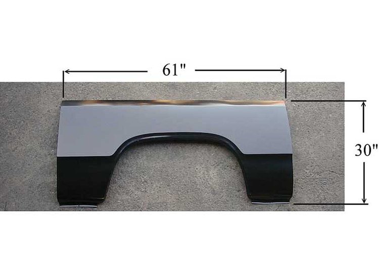 LH WHL OPNG REPAIR PNL W/O GAS HOLE DODGE P/U/RAMCHARGER 81-93