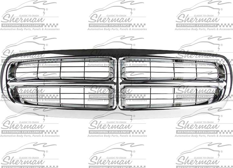 GRILLE CHR/BLK DAKOTA 97-04 DURANGO 98-03