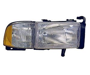 LH H.L. ASSY COMBINATION TYPE C W/ PARK LAMP OLD STYLE DODGE P/U W/ SPORT PKG 94-98 W/O SPORT PKG R1500 94-01 R2500/3500 94-02